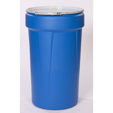 Eagle 55-Gallon Open Head Drum, Blue w/Metal Lever Lock